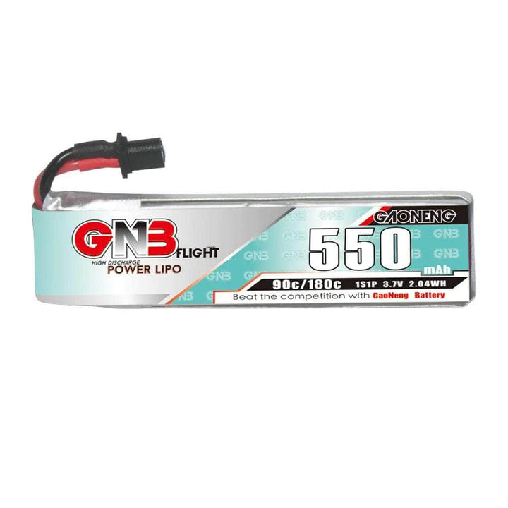 Gaoneng GNB 3.7V 1S 550mAh 90C LiPo Whoop/Micro Battery w/ Cabled - A30 at WREKD Co.