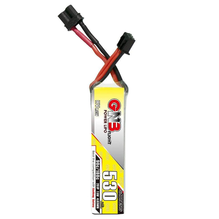 Gaoneng GNB 7.6V 2S 530mAh 90C LiHV Micro Battery (Long Type) - XT30 at WREKD Co.