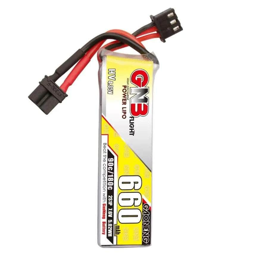 Gaoneng GNB 7.6V 2S 660mAh 90C LiHV Micro Battery (Long Type) - XT30 at WREKD Co.