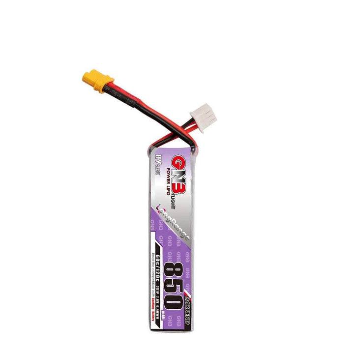 Gaoneng GNB 7.6V 2S 850mAh 60C LiHV Micro Battery (Long Type) - XT30 at WREKD Co.