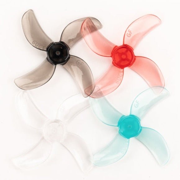 Gemfan 1209-4 31MM 4-Blade Micro/Whoop Propeller (4CW+4CCW) - Choose Color / Shaft Size at WREKD Co.