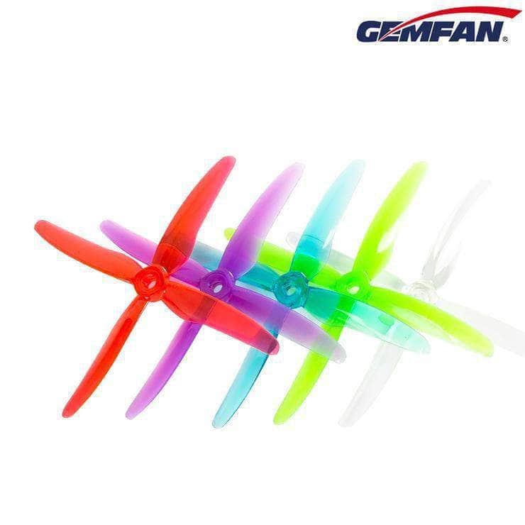 Gemfan Hurricane X 51455 Durable Quad-Blade 5" Prop 4 Pack - Choose Your Color at WREKD Co.
