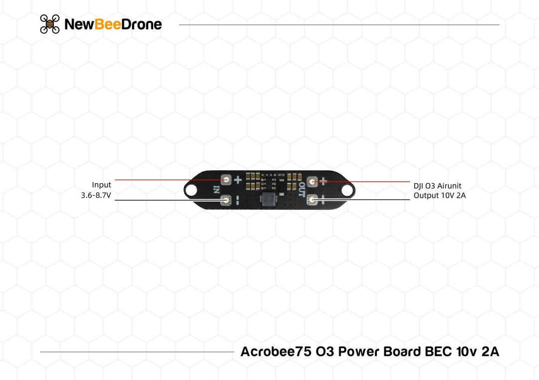 NewBeeDrone Acrobee75 HD O3 Power Board BEC 10V 2A at WREKD Co.