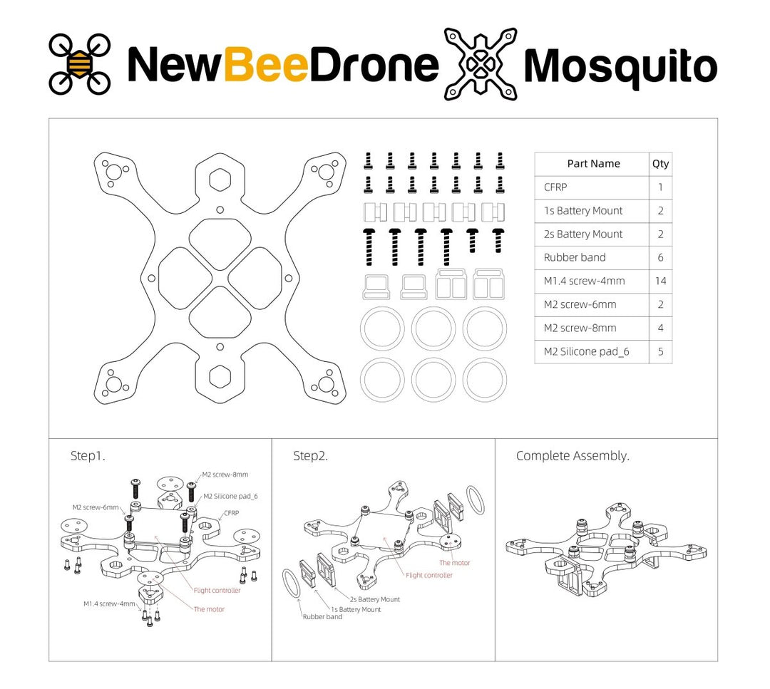 NewBeeDrone Mosquito Frame at WREKD Co.