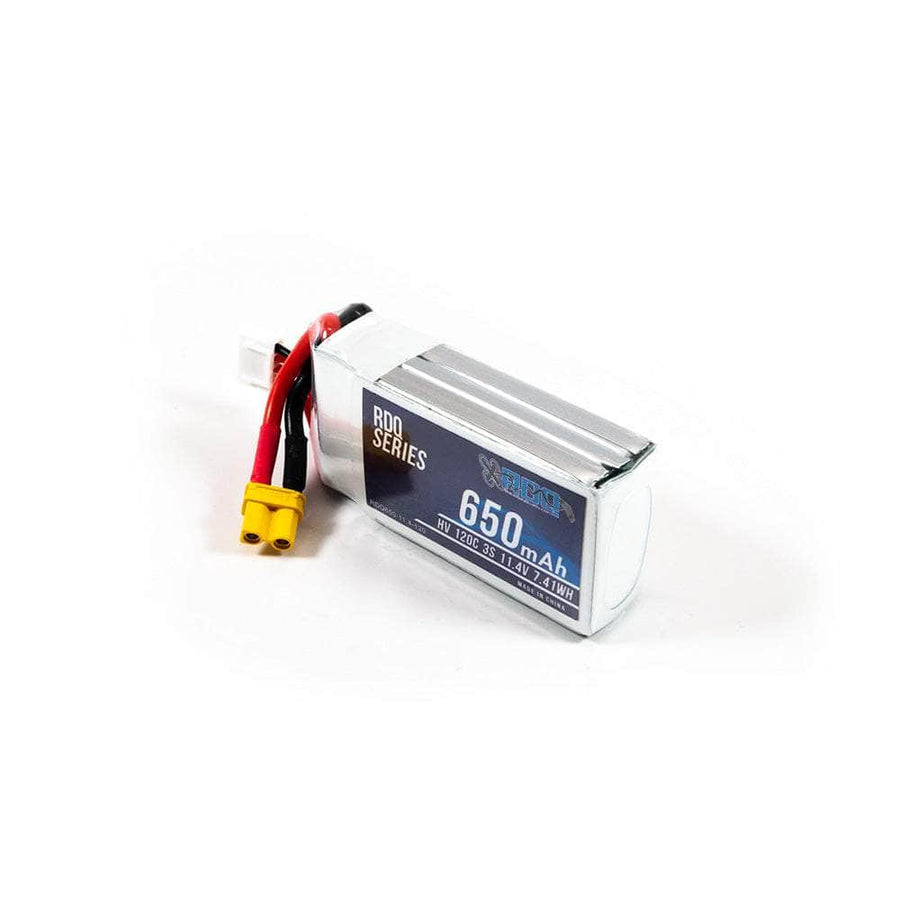 RDQ Series 11.4V 3S 650mAh 120C LiPo Whoop/Micro Battery - XT30 at WREKD Co.