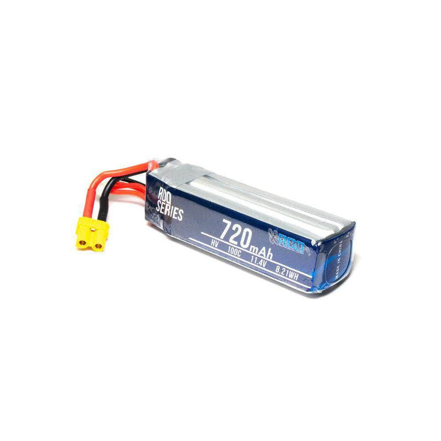 RDQ Series 11.4V 3S 720mAh 100C LiHV Whoop/Micro Battery - XT30 at WREKD Co.