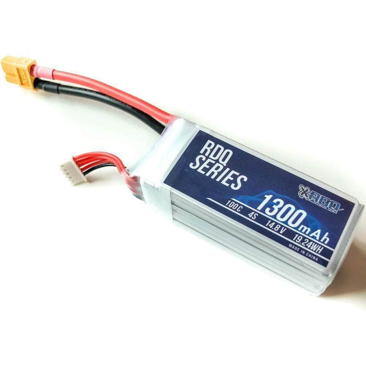 RDQ Series 14.8V 4S 1300mAh 100C LiPo Battery - XT60 at WREKD Co.