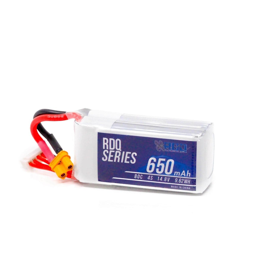 RDQ Series 14.8V 4S 650mAh 80C LiPo Micro Battery - XT30 at WREKD Co.