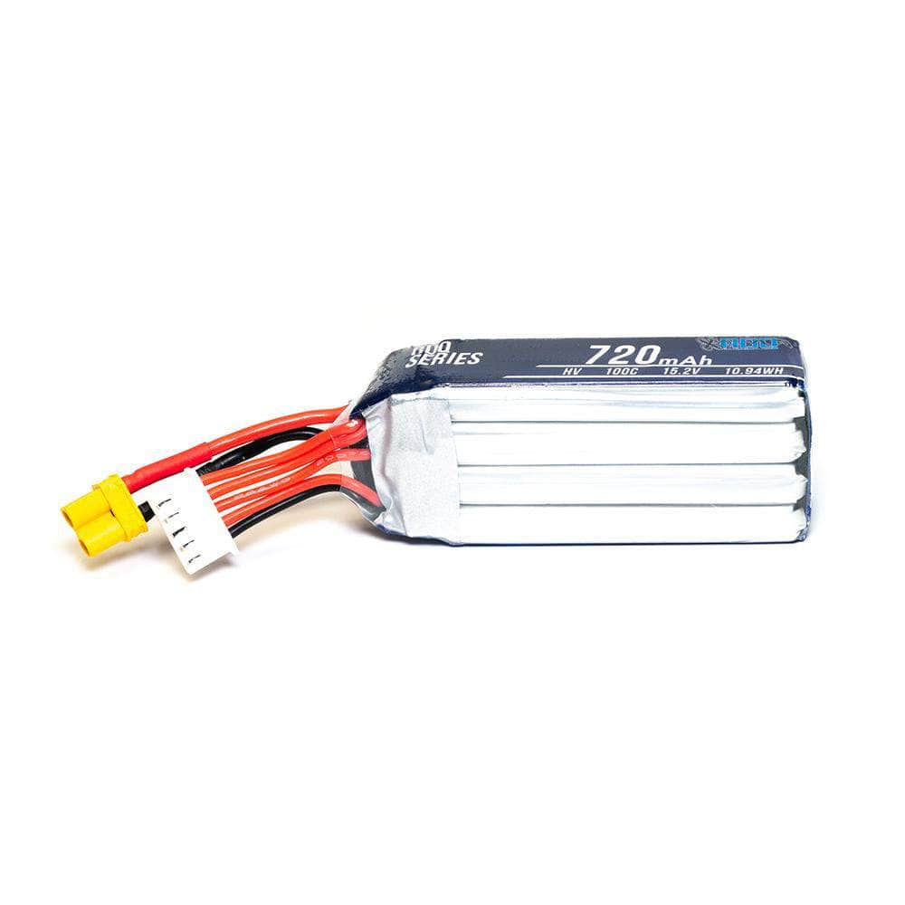 RDQ Series 15.2V 4S 720mAh 100C LiHV Whoop/Micro Battery - XT30 at WREKD Co.