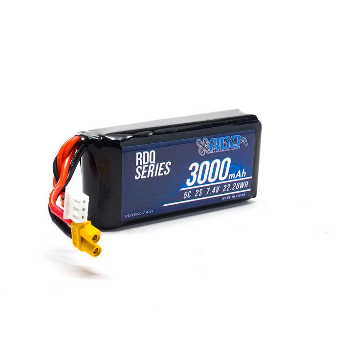 RDQ Series 7.4V 2S 3000mAh 5C Jumper T16/T18 & RadioMaster TX16S Compatible LiPo Battery - XT30 at WREKD Co.