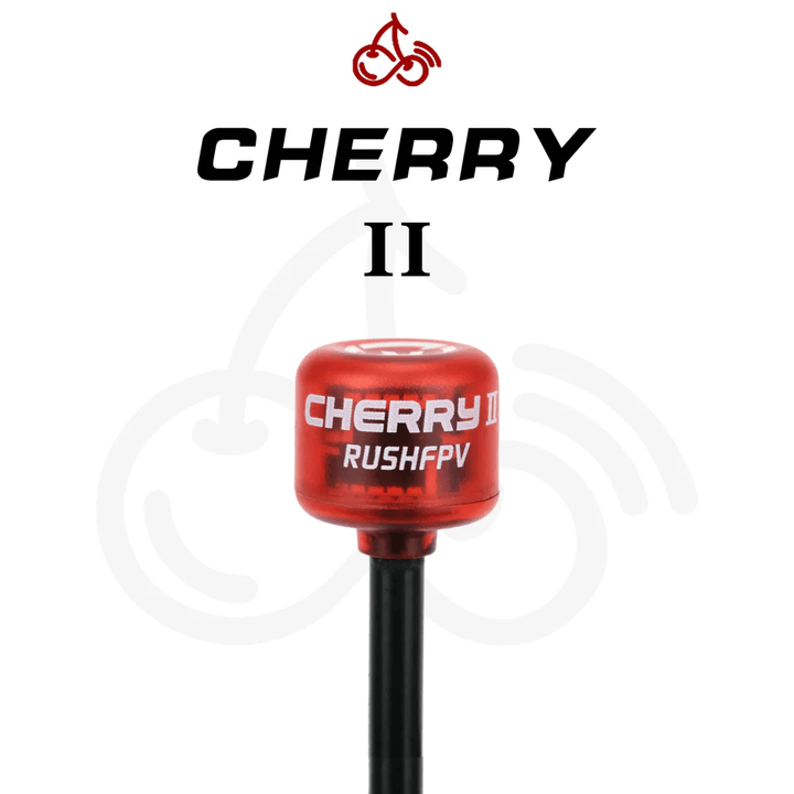 RUSHFPV Cherry V2 5.8GHz Antenna w/ 123mm Length / SMA 90-Degree Angle Connector (2 Pack) - Choose Polarization at WREKD Co.