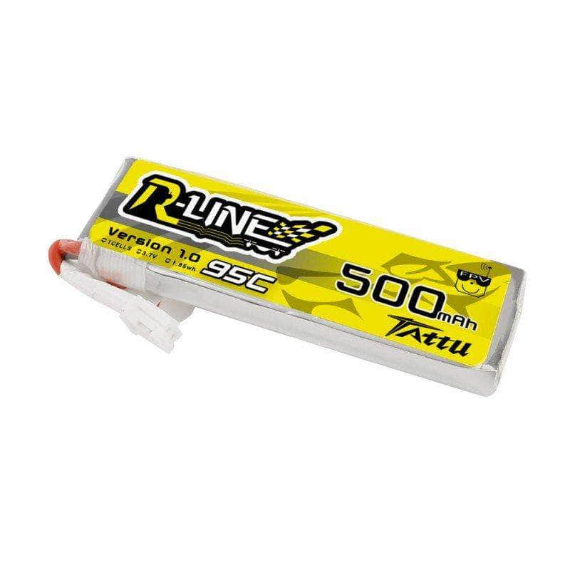 Tattu R-Line 3.7V 1S 500mAh 95C LiPo Whoop/Micro Battery - PH2.0 at WREKD Co.