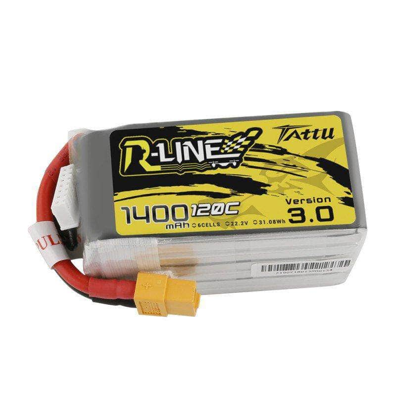 Tattu R-Line Version 3.0 22.2V 6S 1400mAh LiPo Battery - XT60 at WREKD Co.