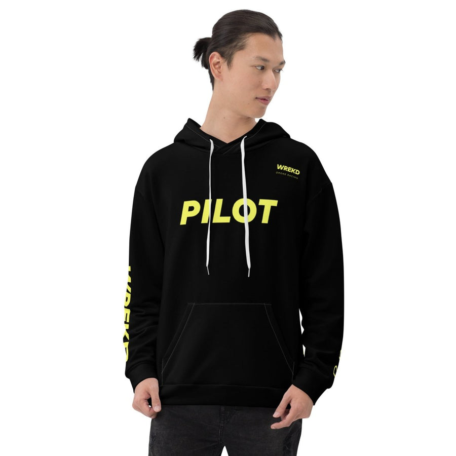 WREKD Drone Racing Unisex Hoodie - Black at WREKD Co.