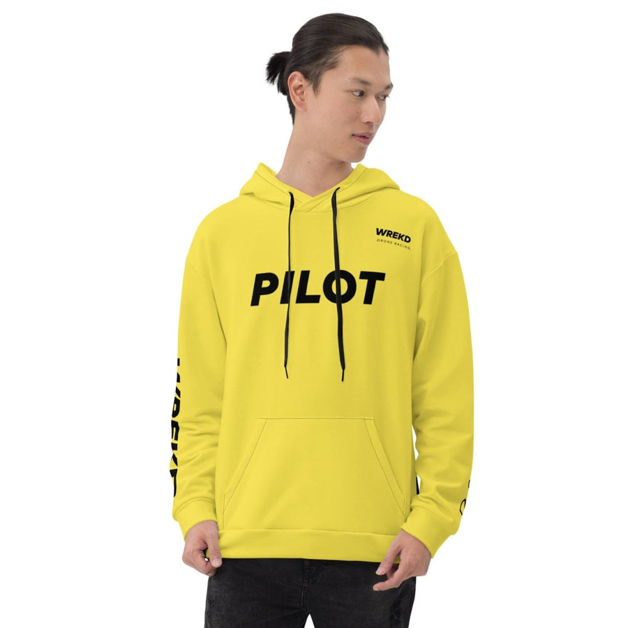 WREKD Drone Racing Unisex Hoodie - Yellow at WREKD Co.